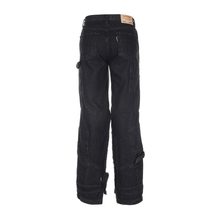【SURGERY】double jeans surgery double knee double jeans 'black'