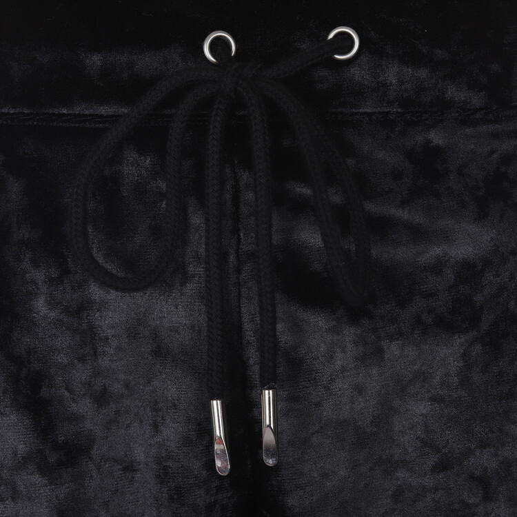 ★SURGERY★ side zip velvet track micro shorts surgery side zip velvet track micro shorts 'black'