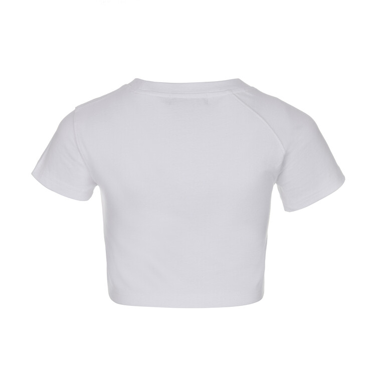surgery unbalance metal clover logo crop T-shirts 'white'