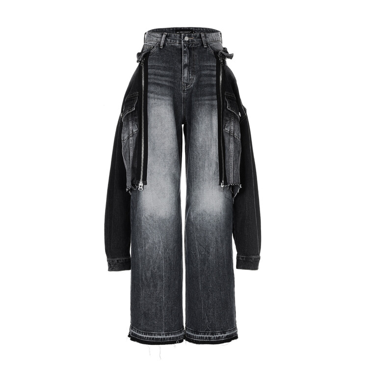 【SURGERY】hybrid set-up docked jeans 'blue denim' surgery hybrid set-up docked jeans 'black denim'