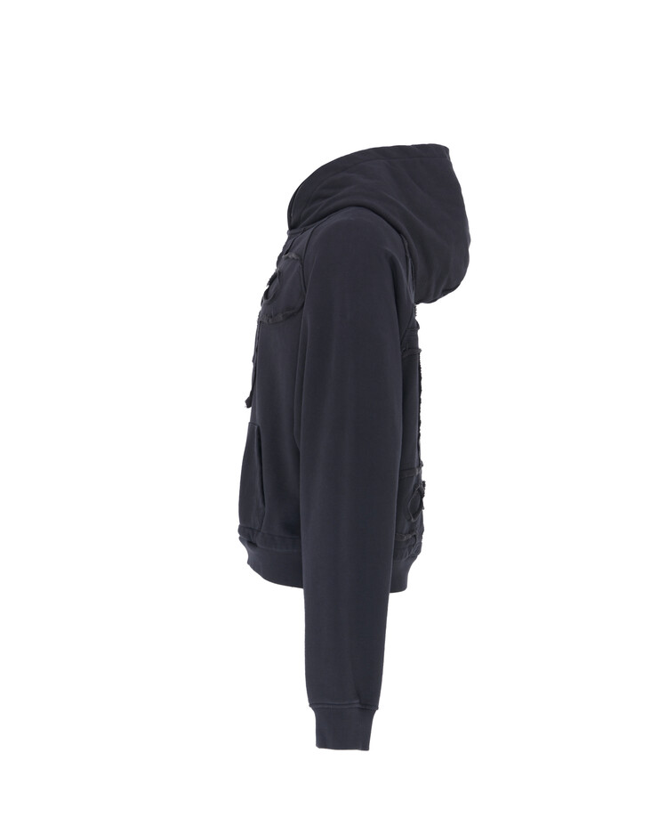 【SURGERY】[24FW] clover logo patchs sweat hoodie 'black' SURGERY】[24FW] clover logo patchs sweat hoodie 'black'