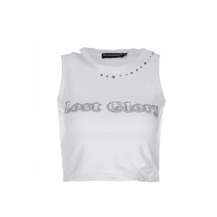 【SURGERY】 dekki clover logo sleeveless 'white' Dekki Clover Logo Sleeveless｜SURGERY｜タンクトップ