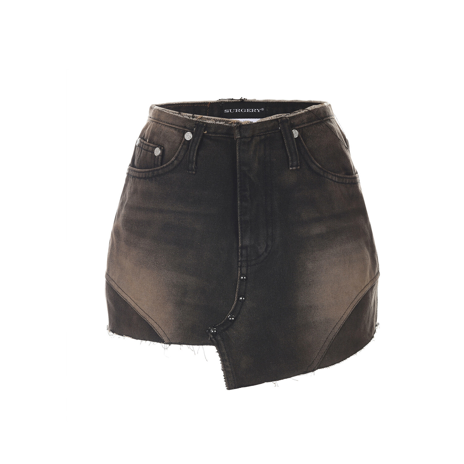 【SURGERY】surgery dekki belt mini skirt 'brown' surgery dekki belt mini skirt 'brown'