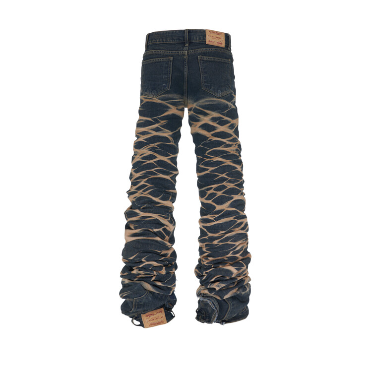 surgery yoonseul long length double jeans 'vintage blue'