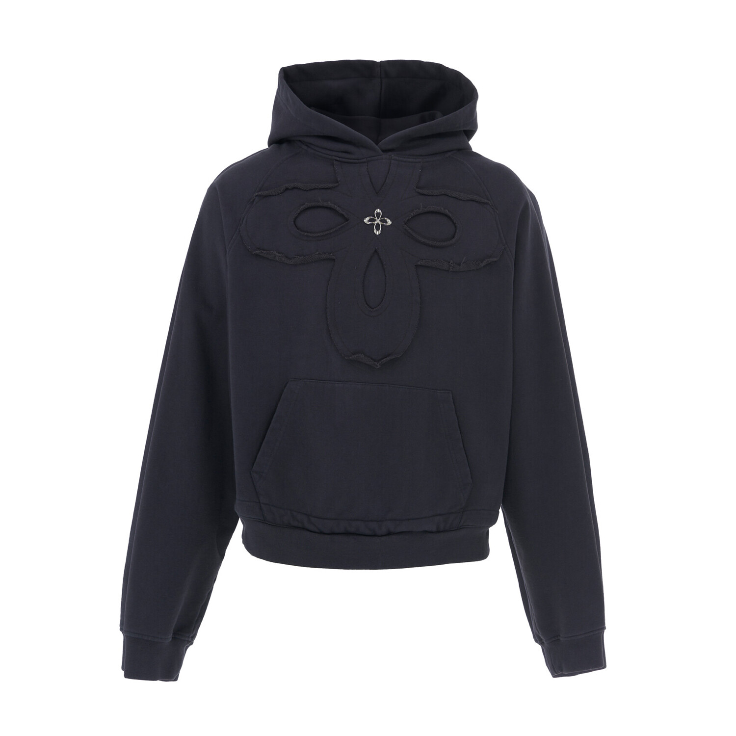 【SURGERY】24FW clover logo patchs sweat hoodie melange grey surgery clover logo patchs sweat hoodie 'melange grey'