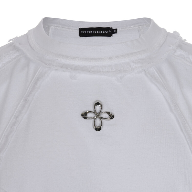 surgery dekki clover logo sleeveless 'white'