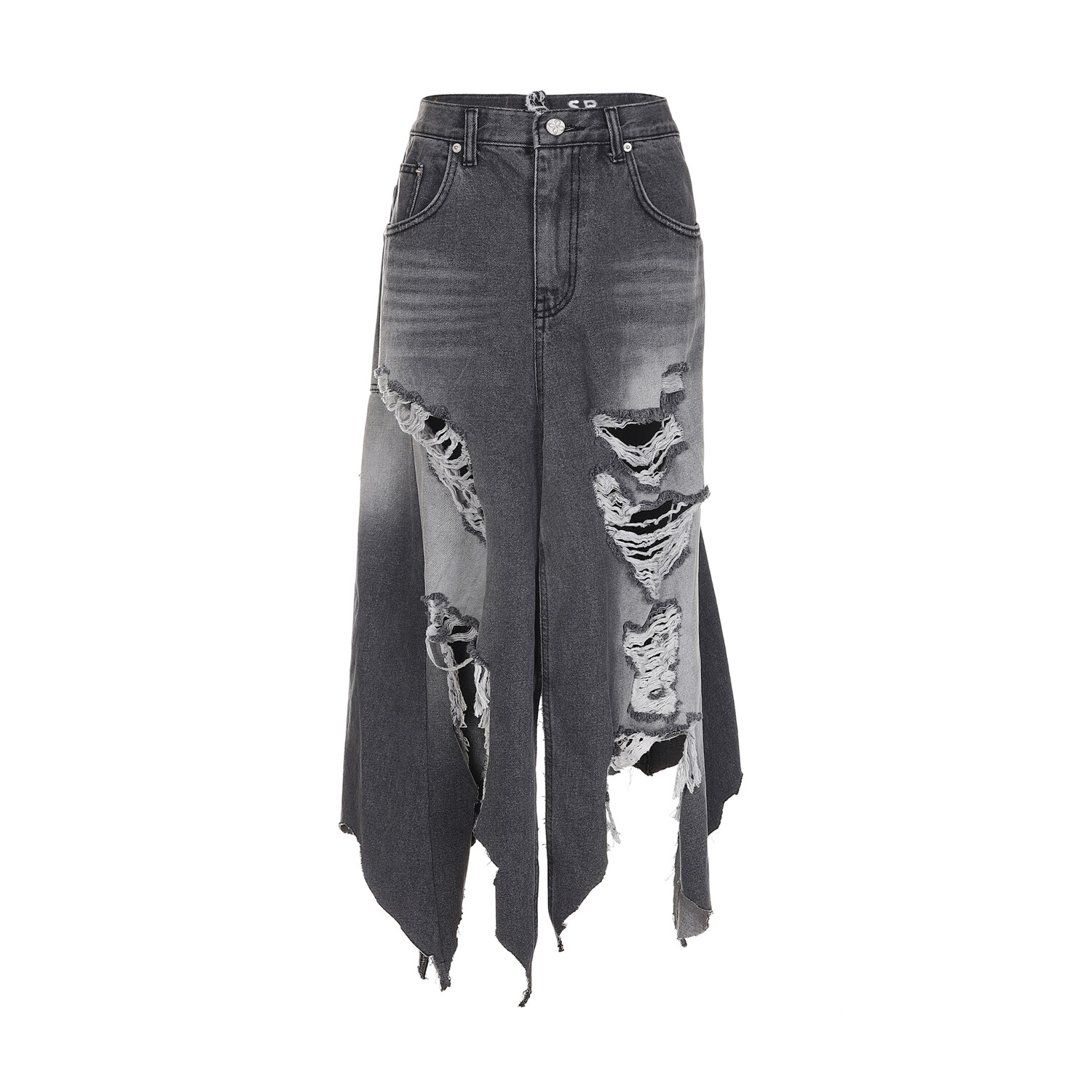 【SURGERY】rebuild destroyed denim wrap skirt surgery rebuild destroyed denim wrap skirt