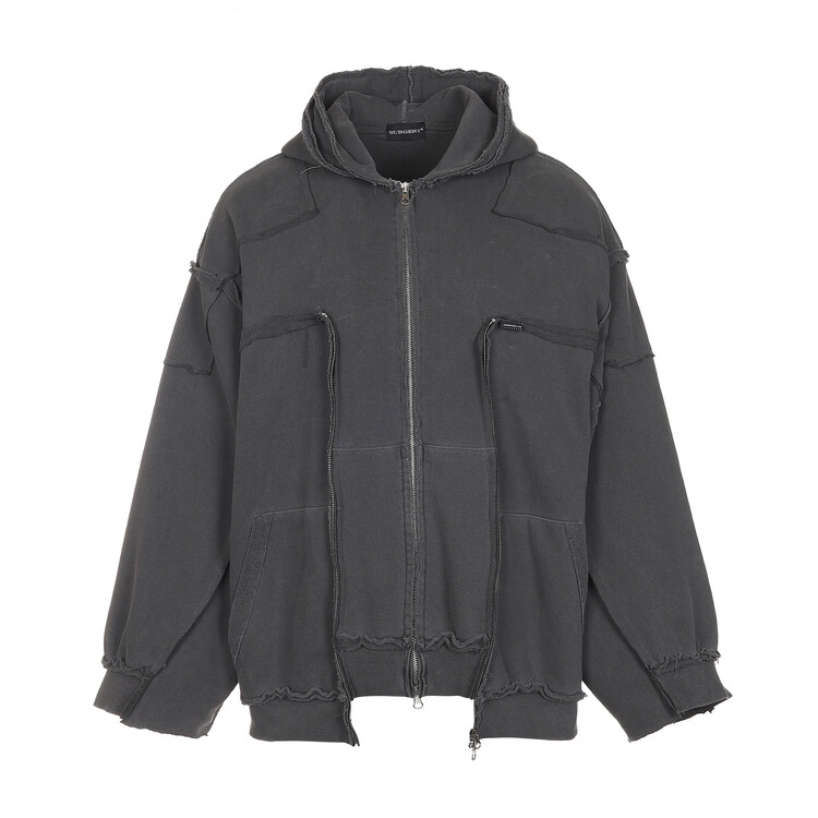 surgery remake over pigment dekki hood jacket 'charcoal'