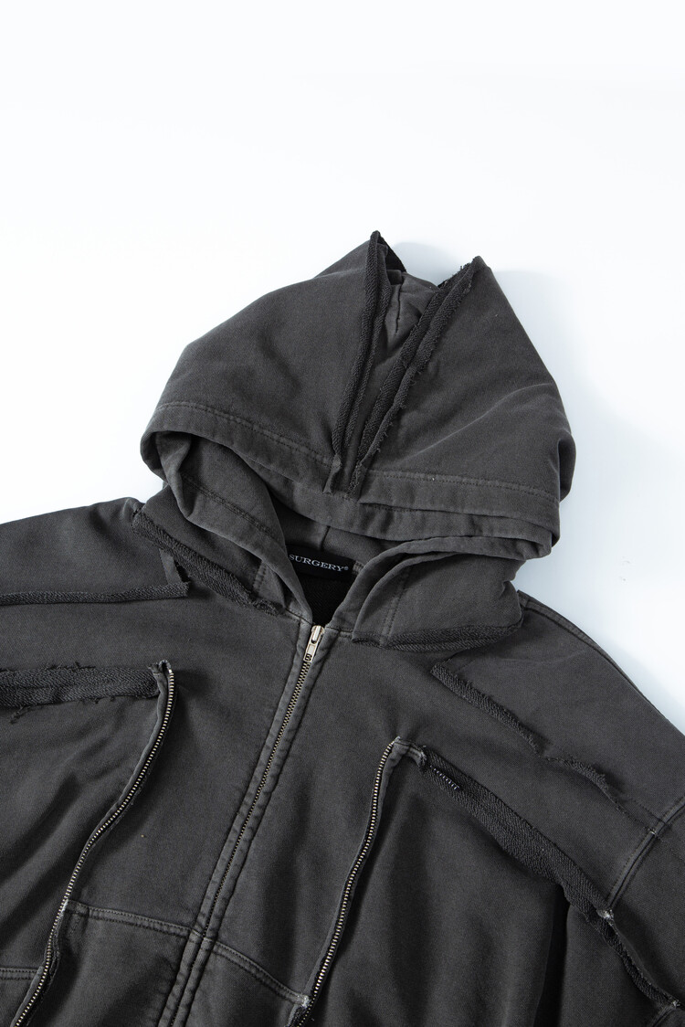 トップス [SURGERY]remake over pigment hood jacket MUSINSA | SURGERY surgery remake over pigment hood jacket gray