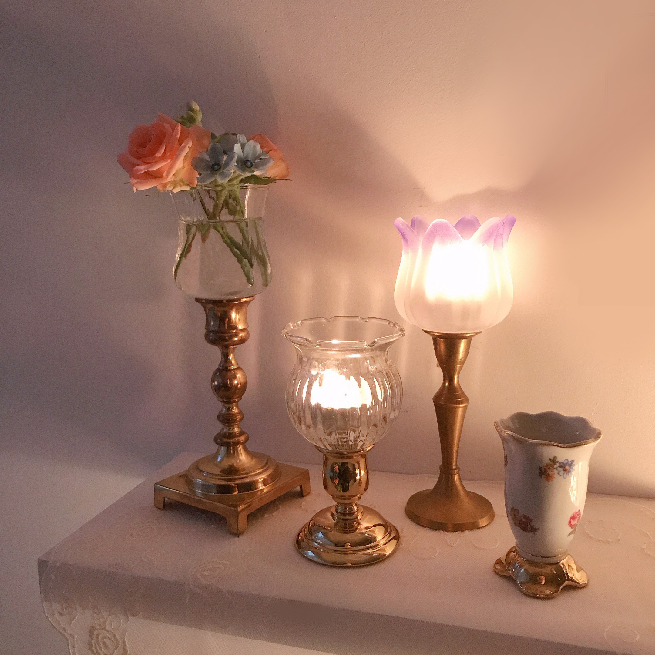 vintage tea light candle holders