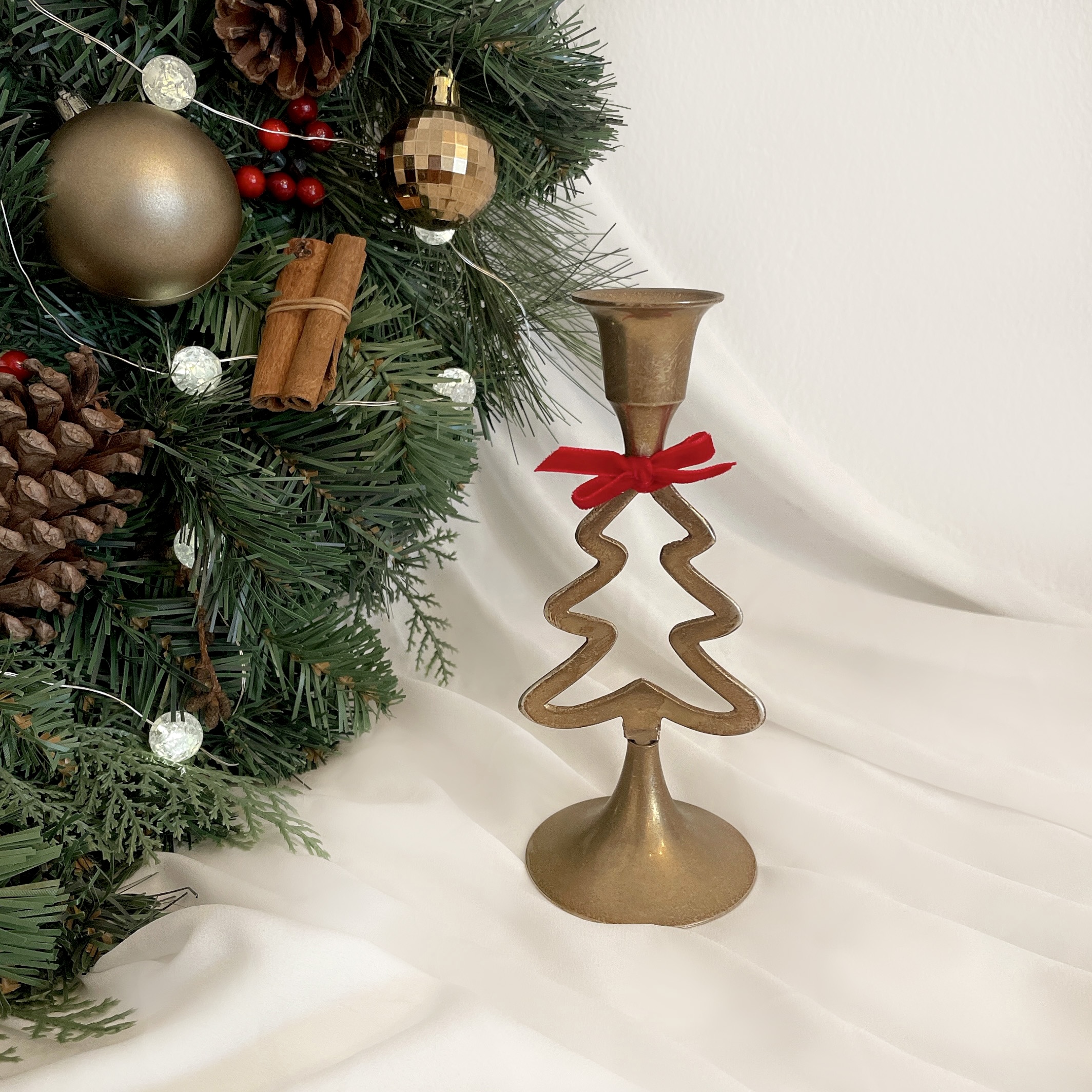 vintage Christmas candlesticks