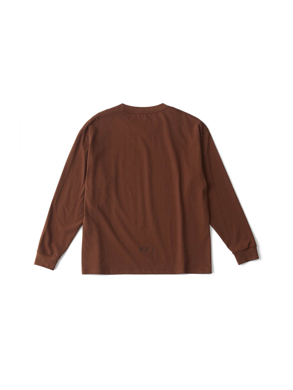 COFFEE BROWN MERELY LONG SLEEVE T-SHIRTS