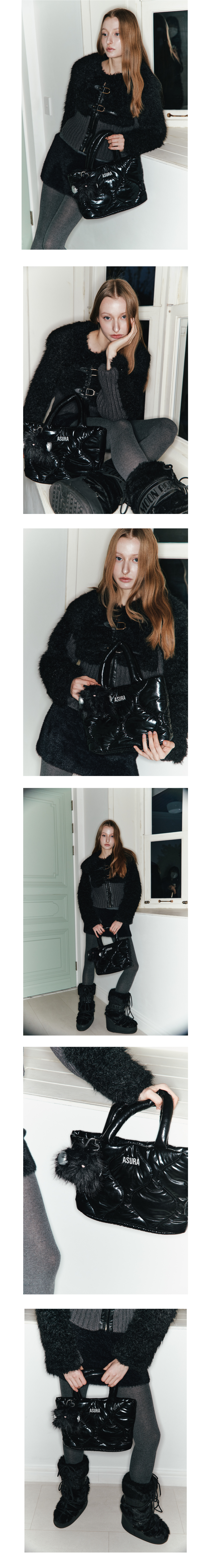 GLOSSY BAG - 2 COLORS BLACK