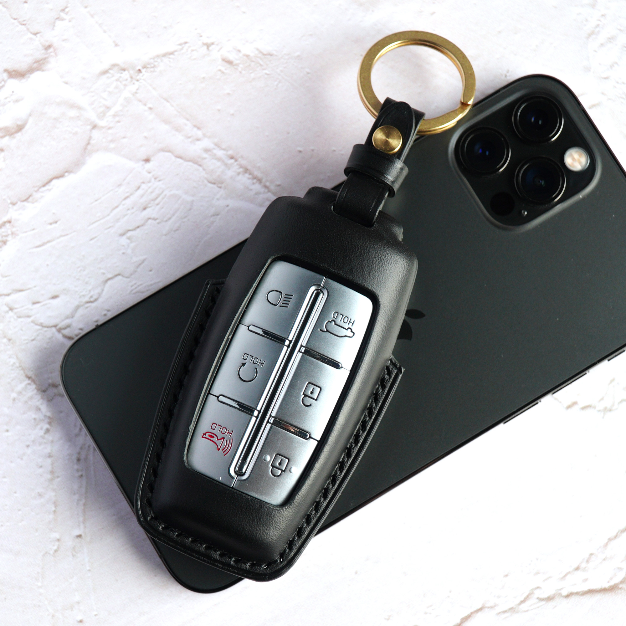 Genesis GV80 G80 G70 GV70 6, 8 button Smartkey Leather case, key