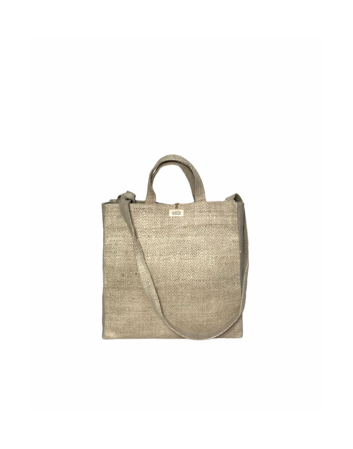 Natural Hemp cross body tote bag