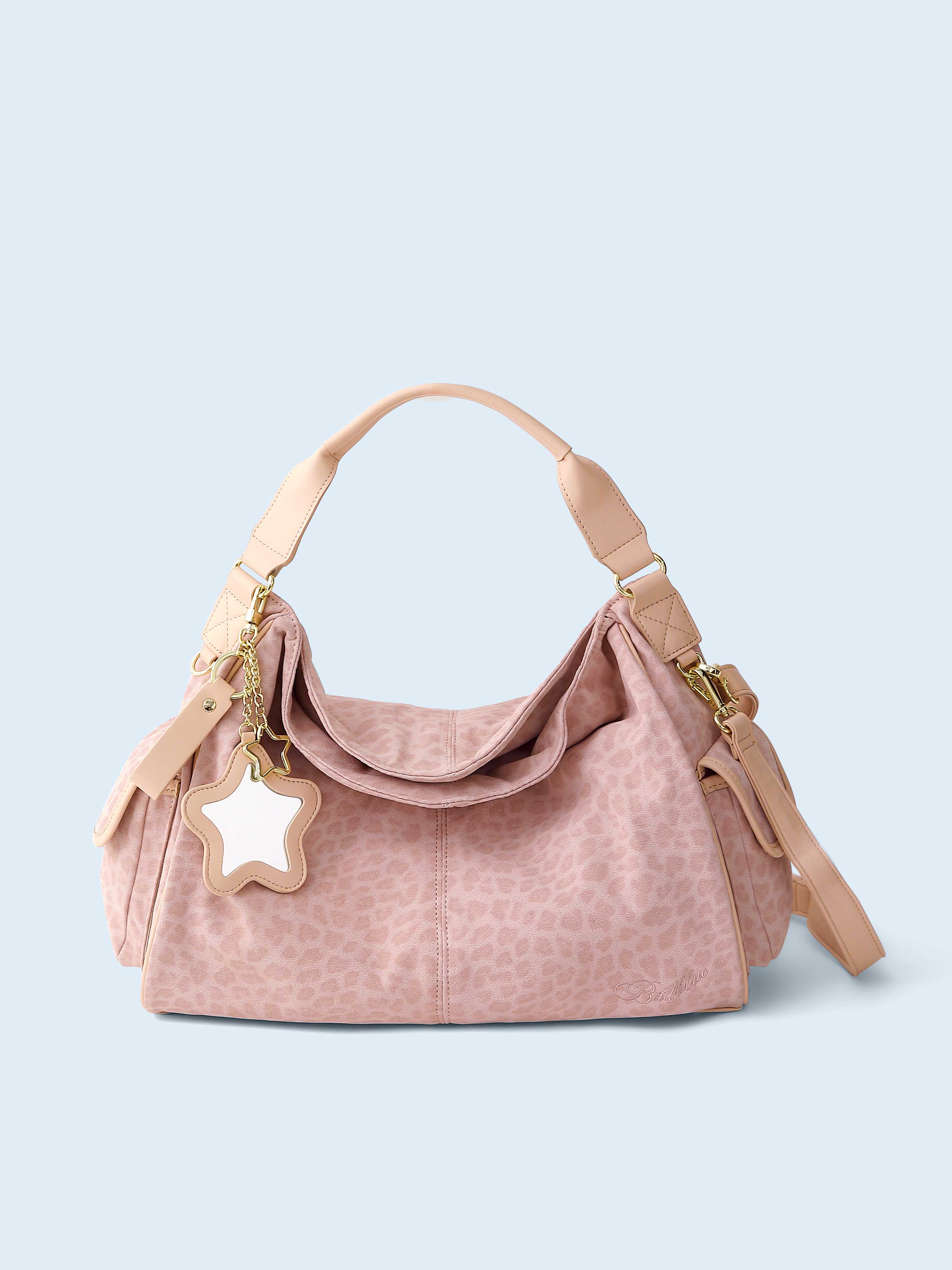 Washed Leopard Pillow Bag Pink