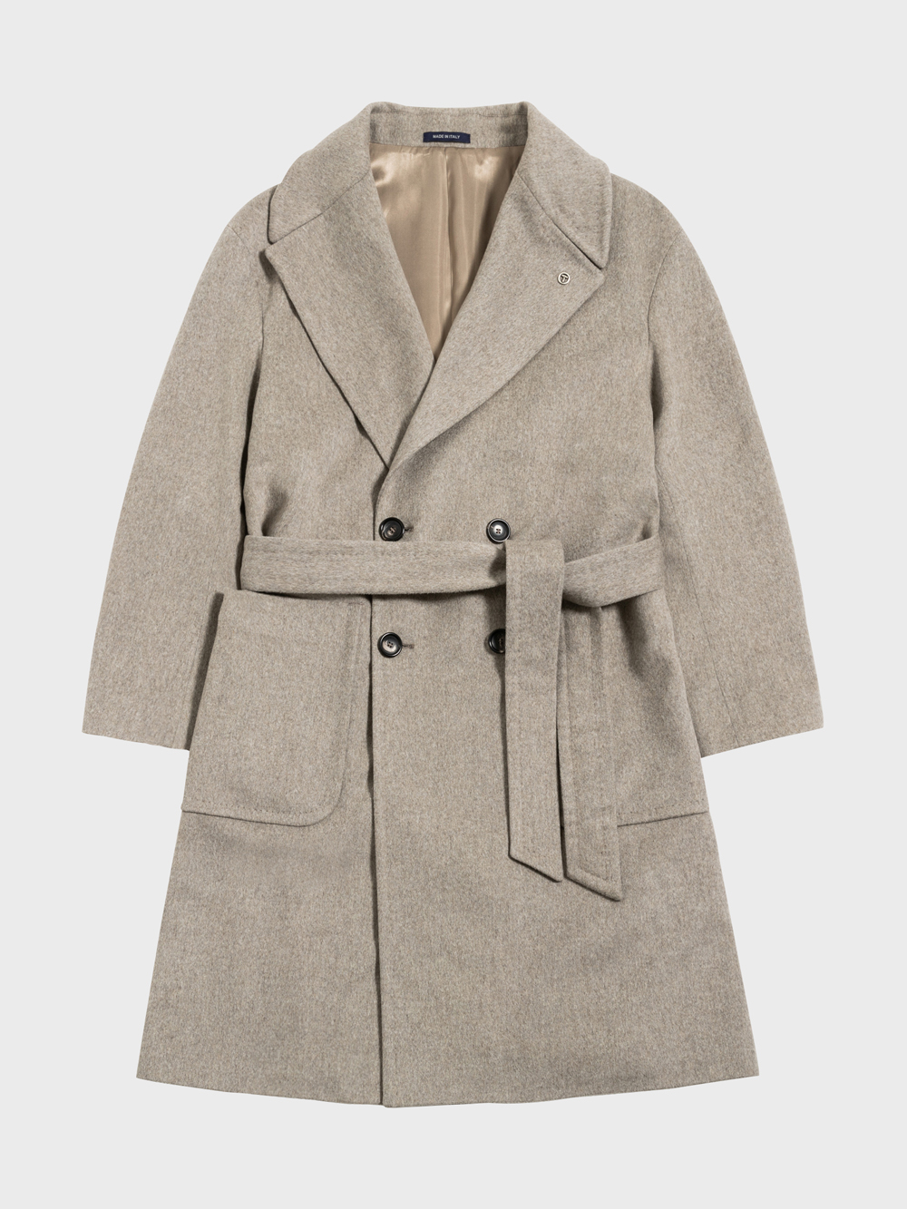 LORO PIANA DOUBLE OVERCOAT HEATHER OATMEAL 