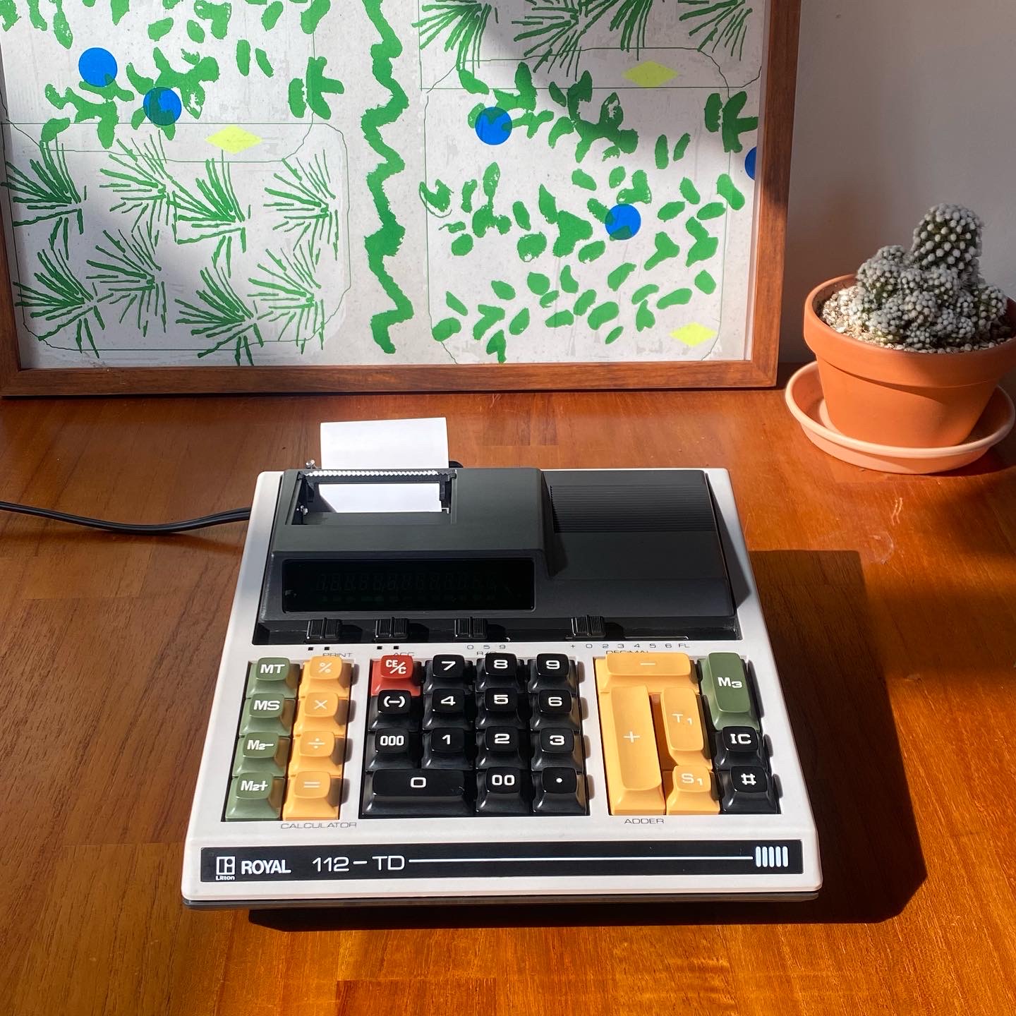 Vintage print calculator