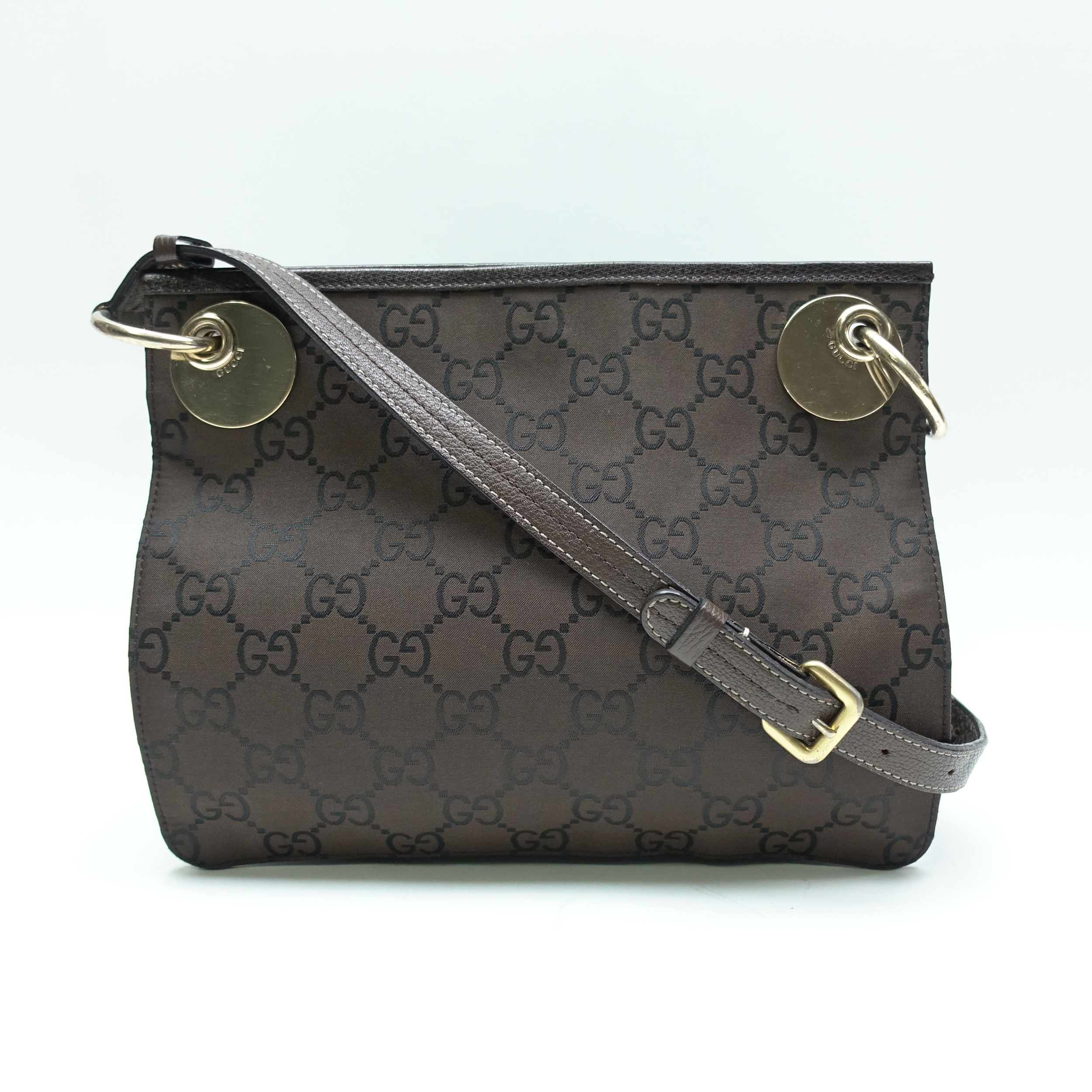 ﻿GUCCI Monogram Eclipse Messenger Crossbody Bag