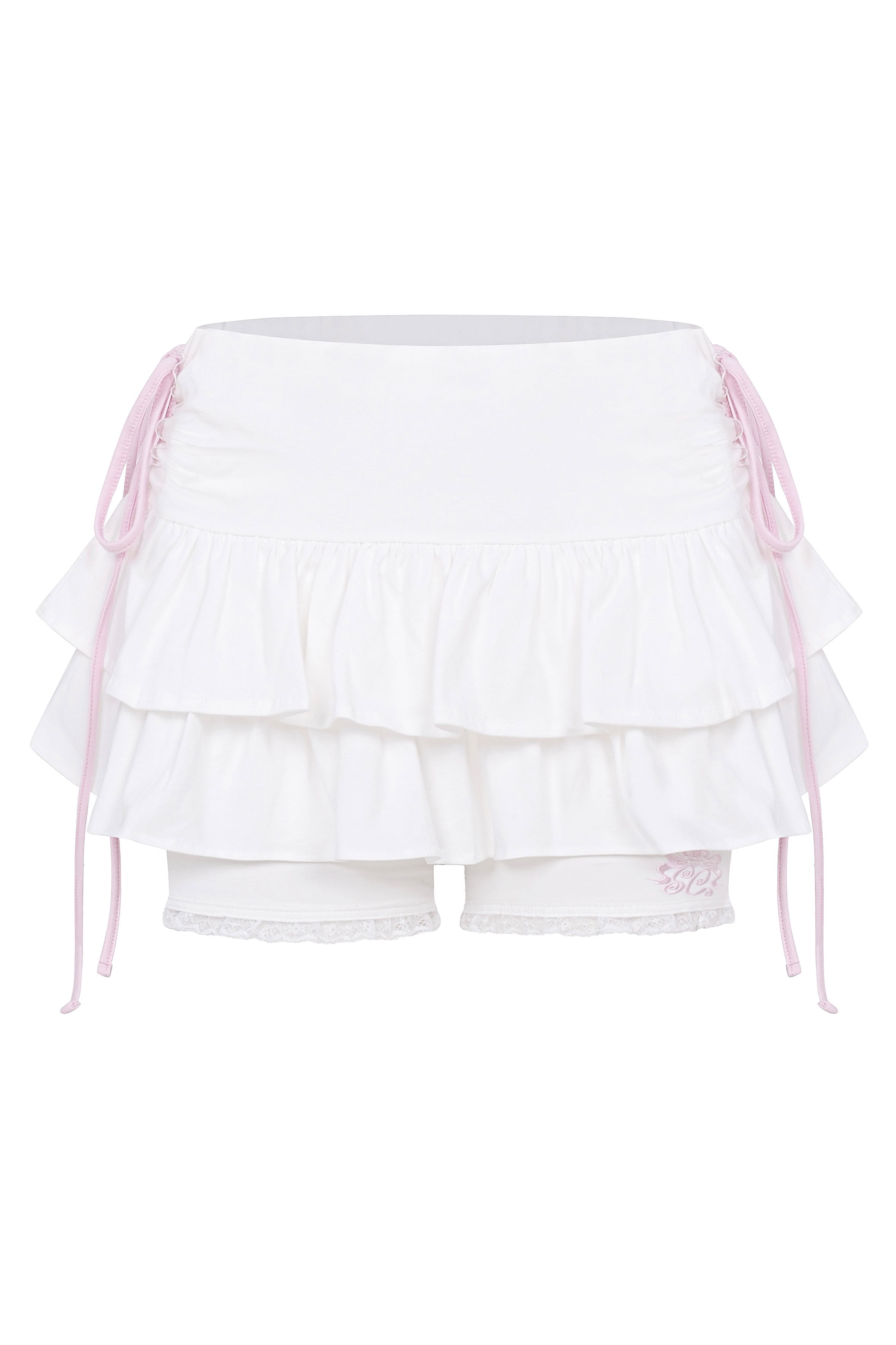 ♥ DOLLY HIME TRAINING SKORT ♥ (white x babypink)