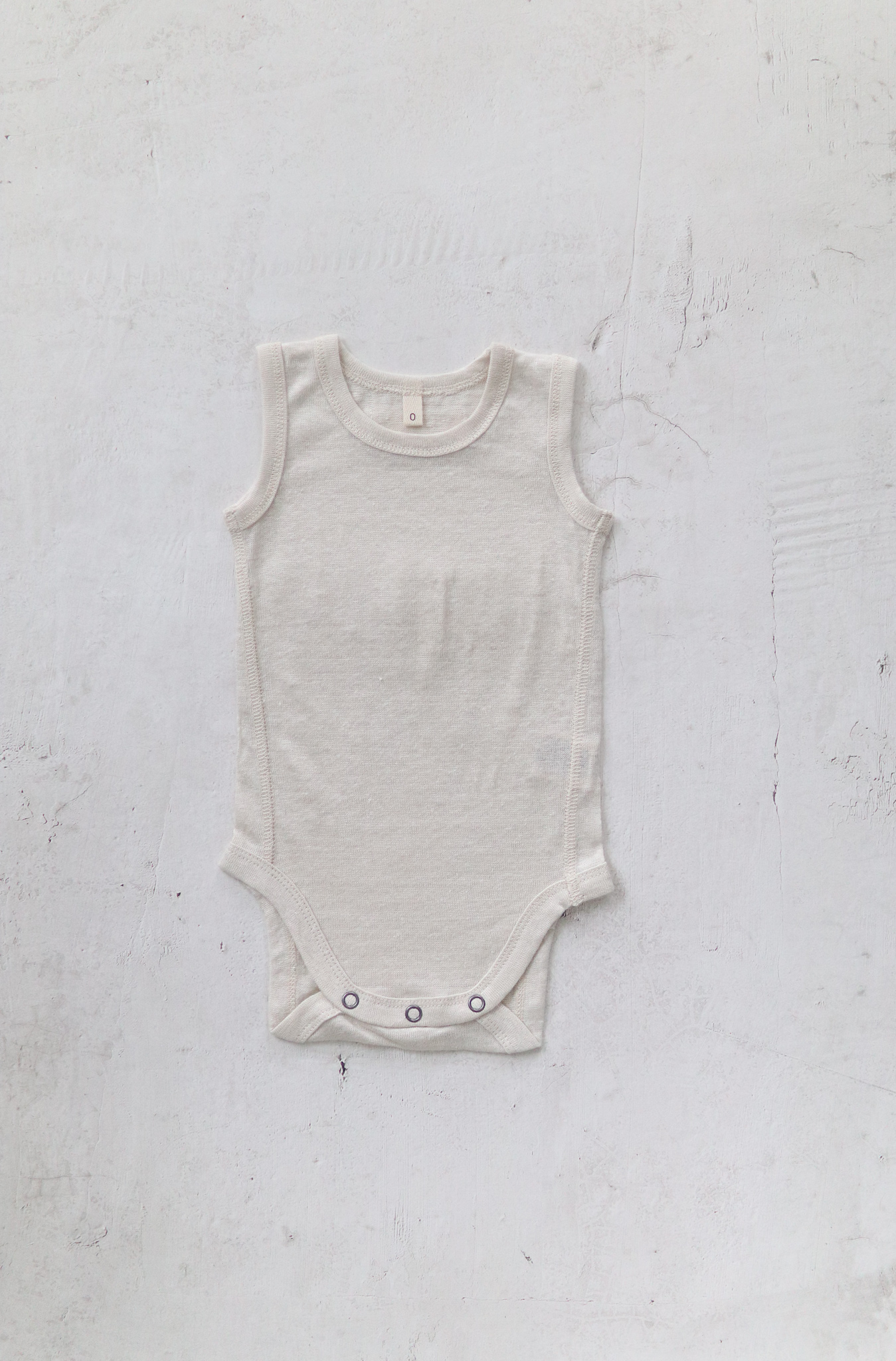 Natural linen baby suit