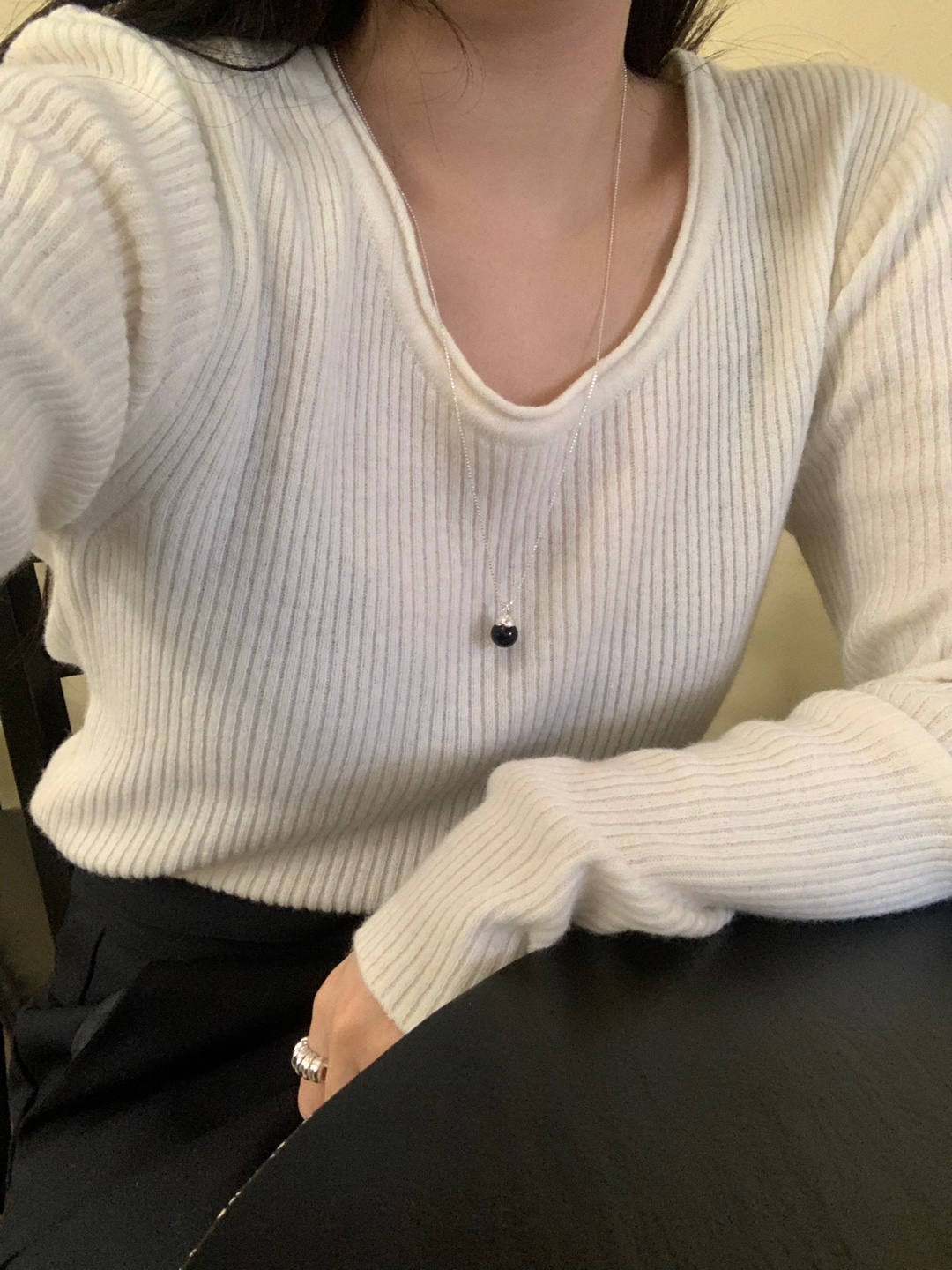 (silver925) Onyx symbol long necklace *silver 상세 이미지 9