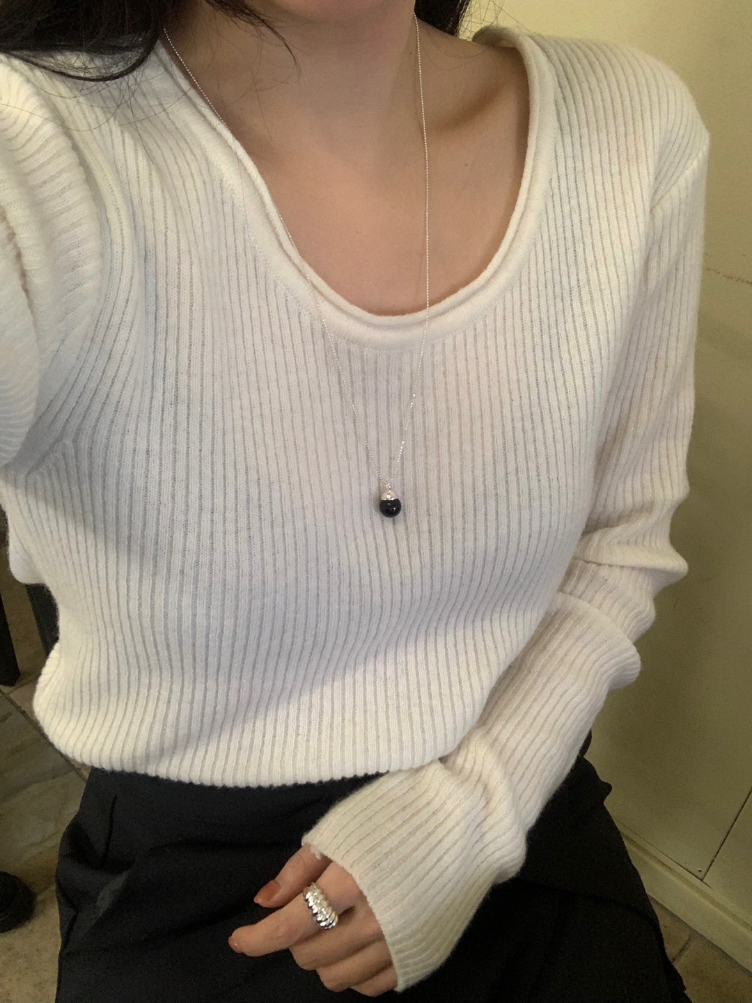 (silver925) Onyx symbol long necklace *silver 상세 이미지 31