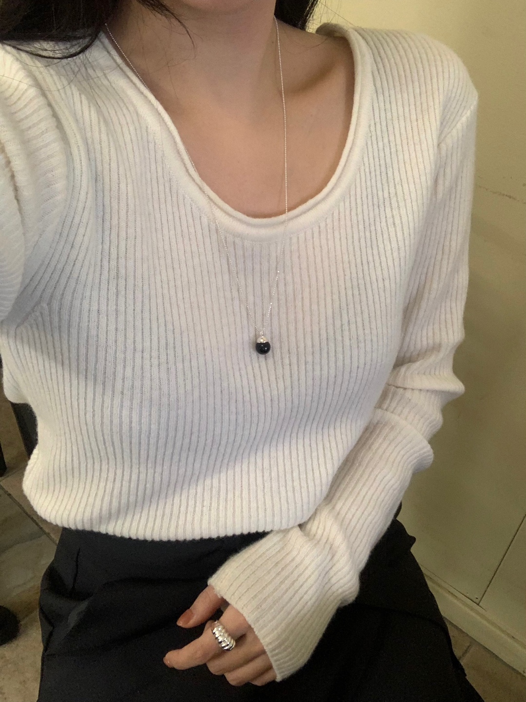 (silver925) Onyx symbol long necklace *silver 상세 이미지 32