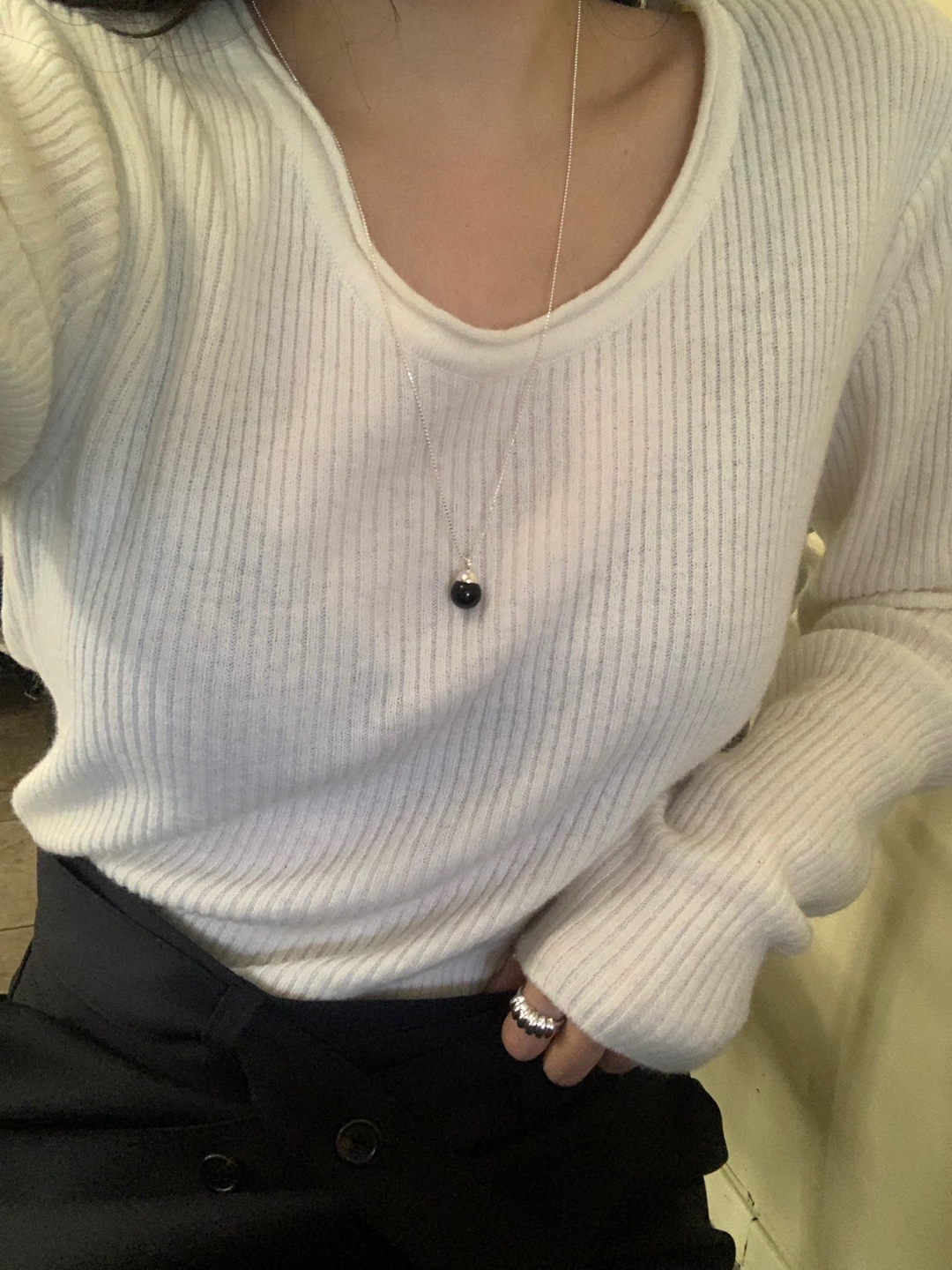 (silver925) Onyx symbol long necklace *silver 상세 이미지 34