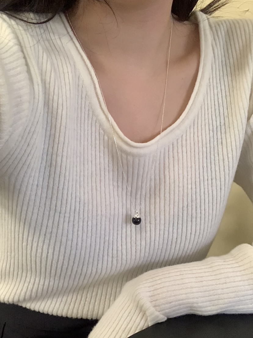 (silver925) Onyx symbol long necklace *silver 상세 이미지 4