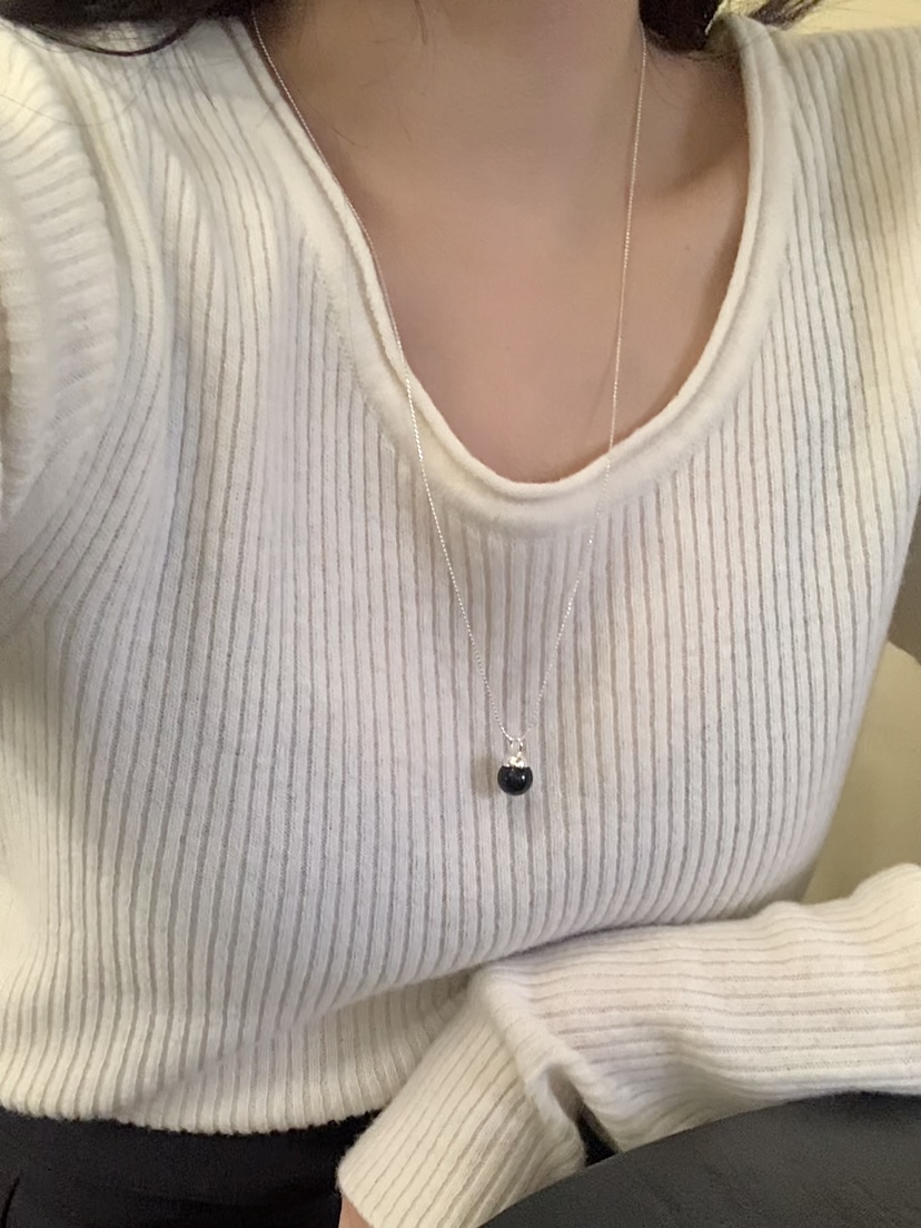(silver925) Onyx symbol long necklace *silver 상세 이미지 6