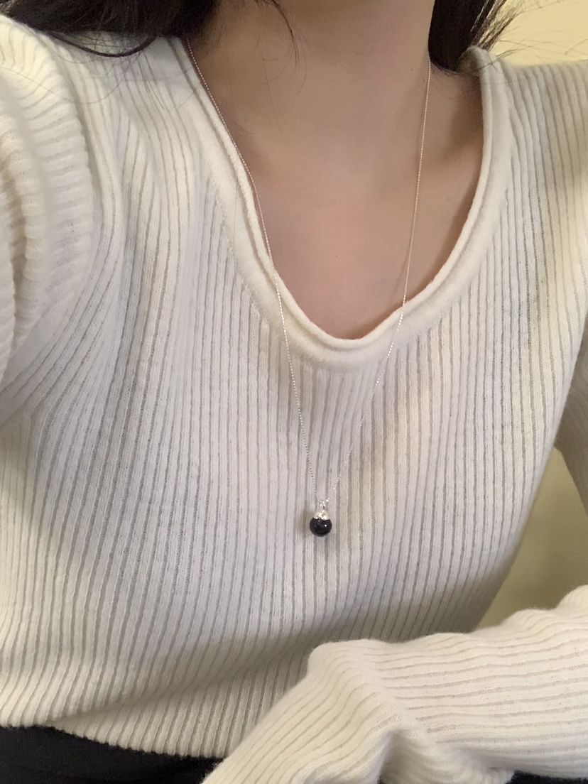 (silver925) Onyx symbol long necklace *silver 상세 이미지 7