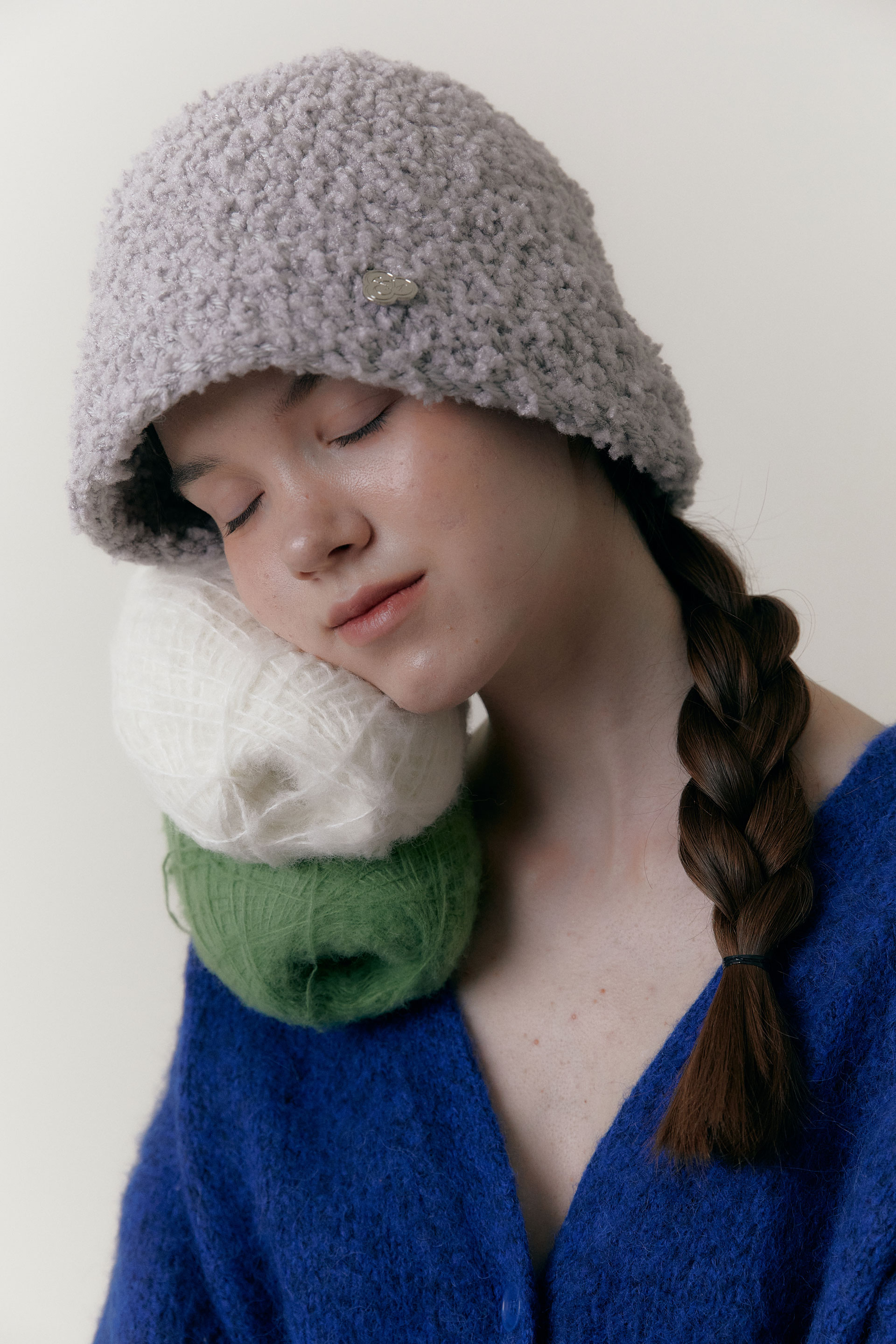 [DANCING GRANDMA댄싱그랜마]Granny hat : poodle gray [W CONCEPT]