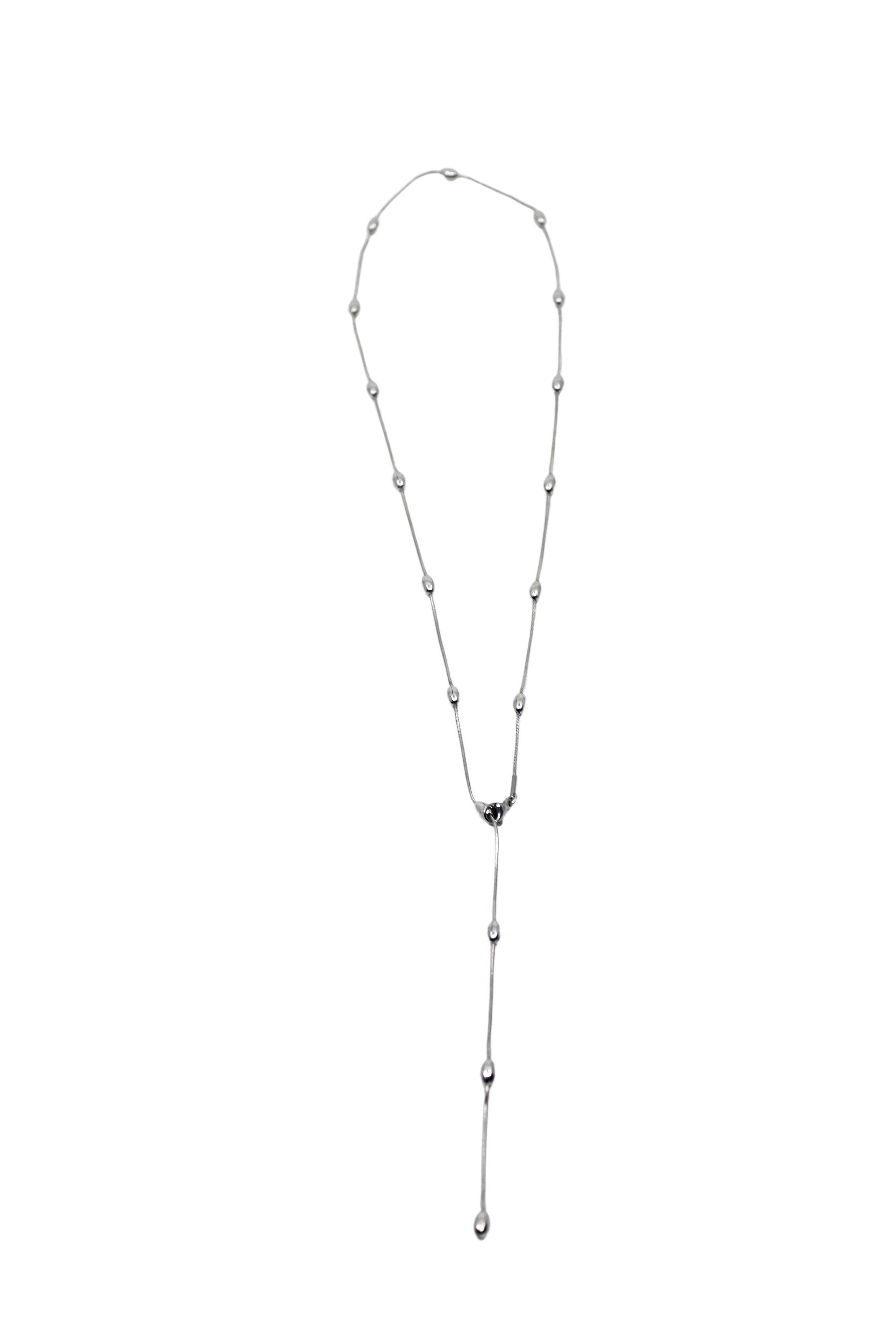 ★韓国人気★MIAE★美愛桃源 silver ball chain necklace Long SHEISMIAE] 美愛桃源 silver ball chain necklace (2-length