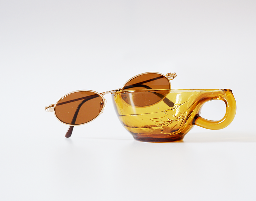 B & B Gold Small Sunglasses