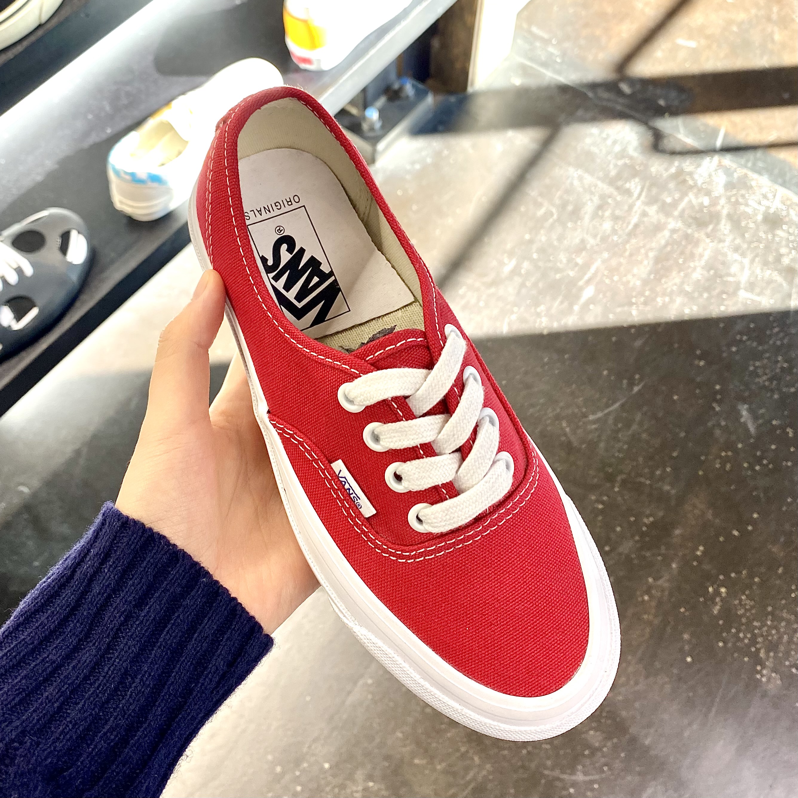 vans vault red