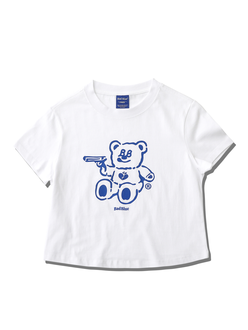 BadBear Crop Tee White