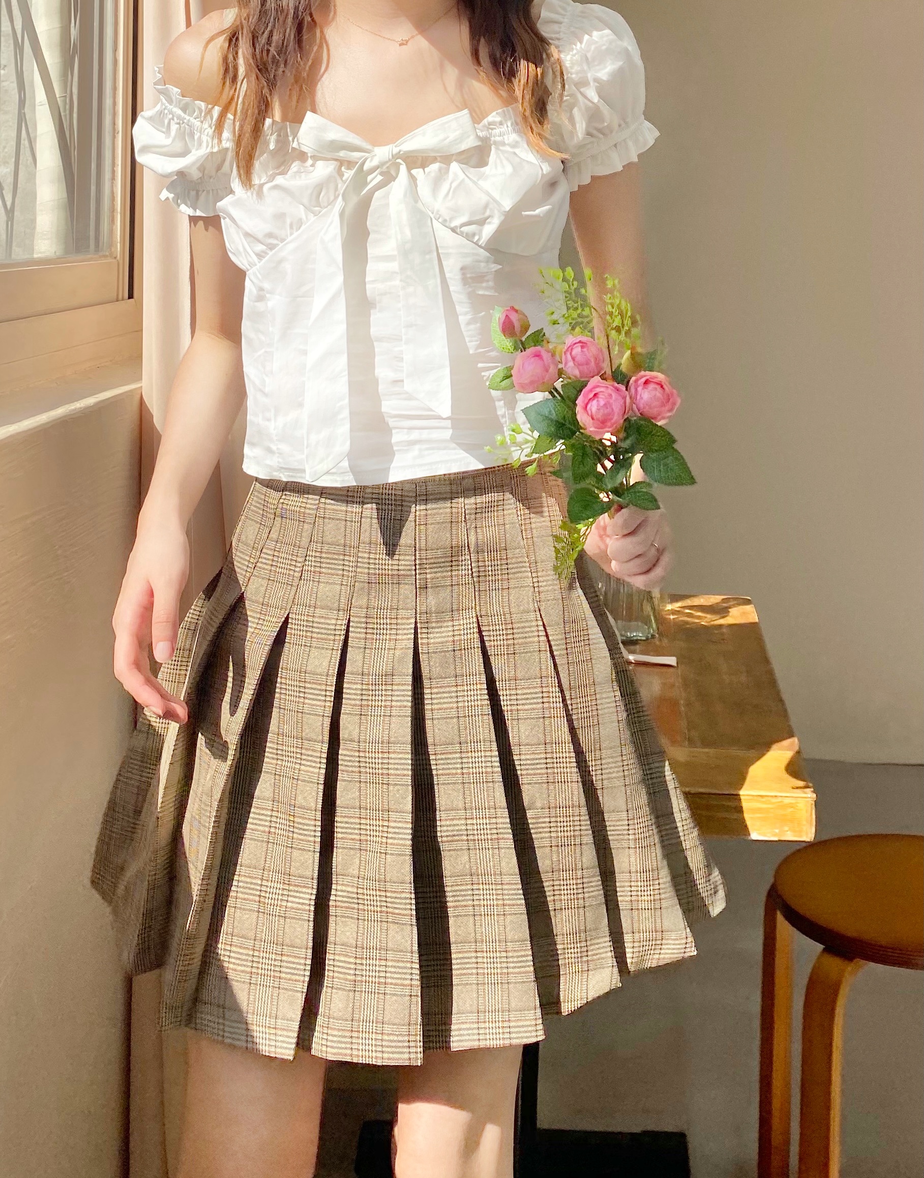 Anna check skirt andmary andmary Anna check skirt Black M