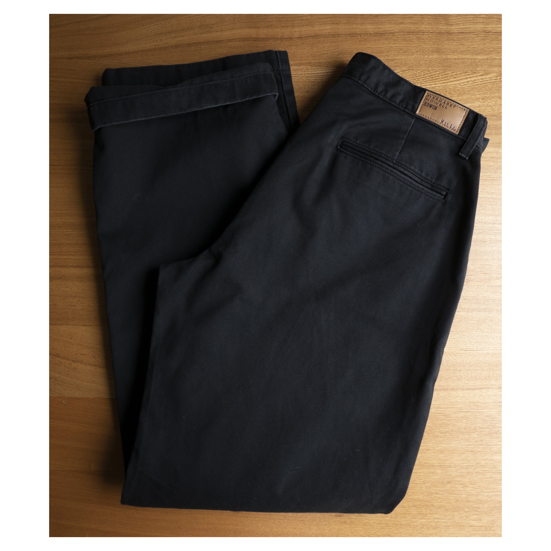 MARGARET HOWELL x EDWIN - Basic Chino Pants (Washed Black)