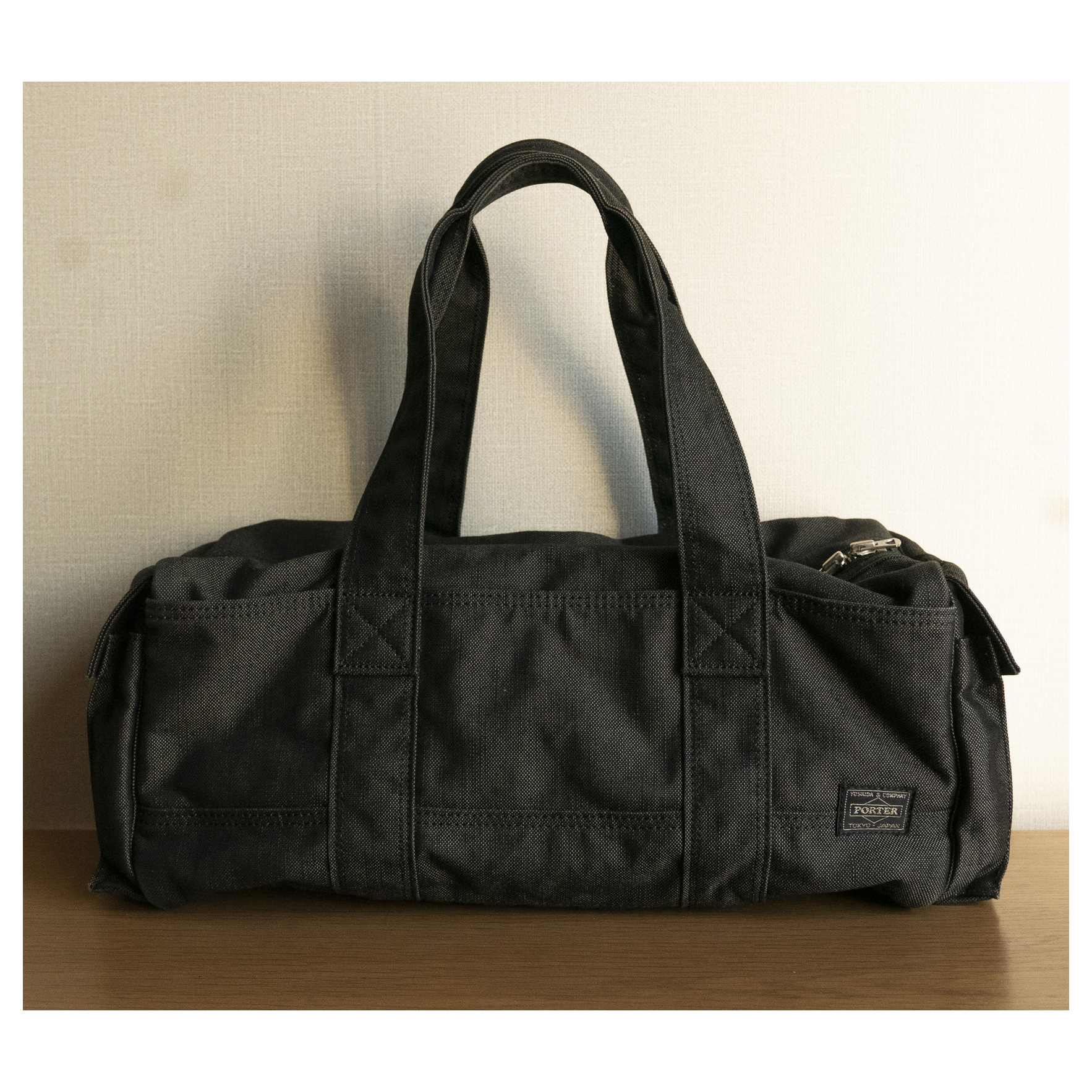 PORTER SMOKY - BOSTON BAG L (Washed Black)