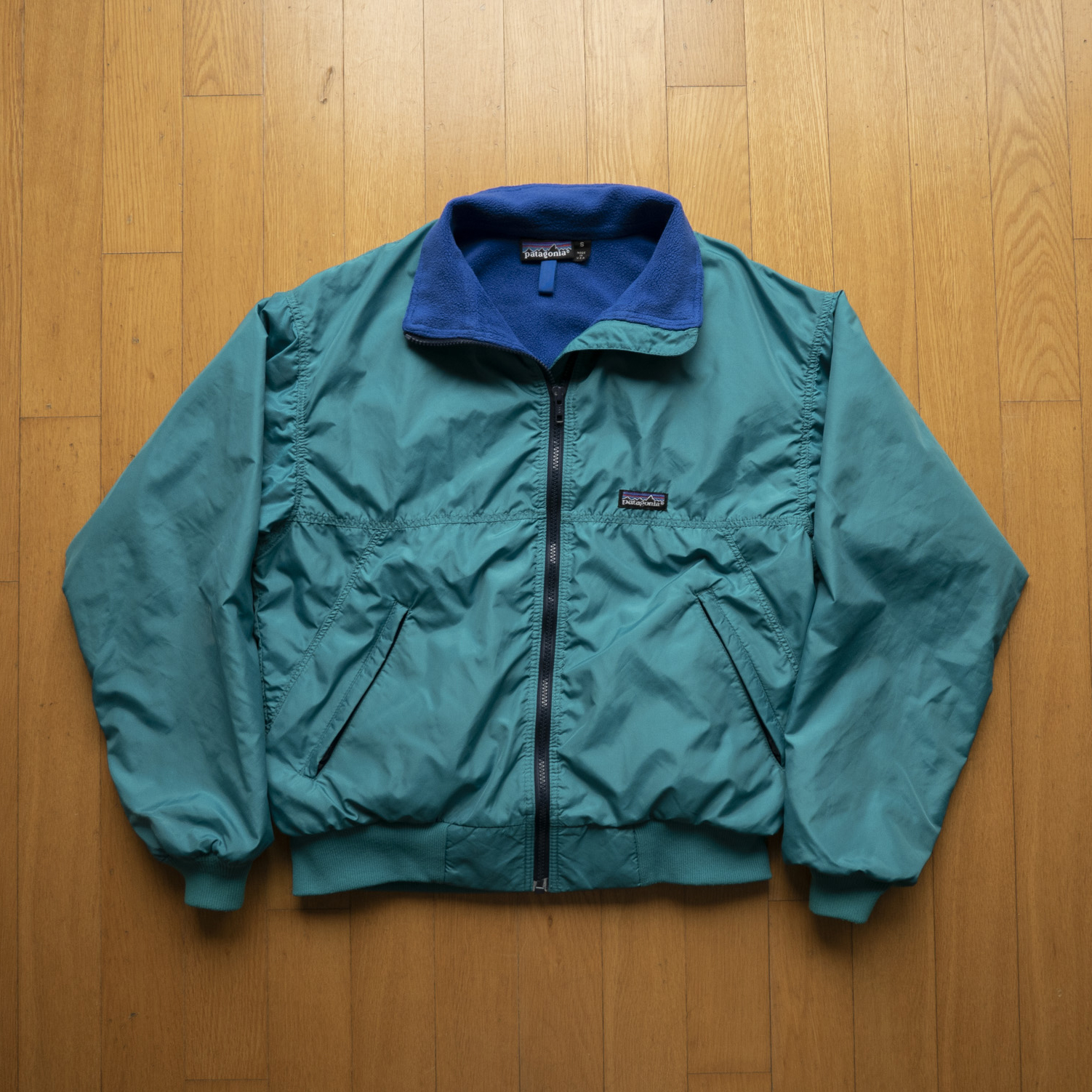 1990S PATAGONIA - Shelled Synchilla Jacket (Till Green & Cobalt Blue)