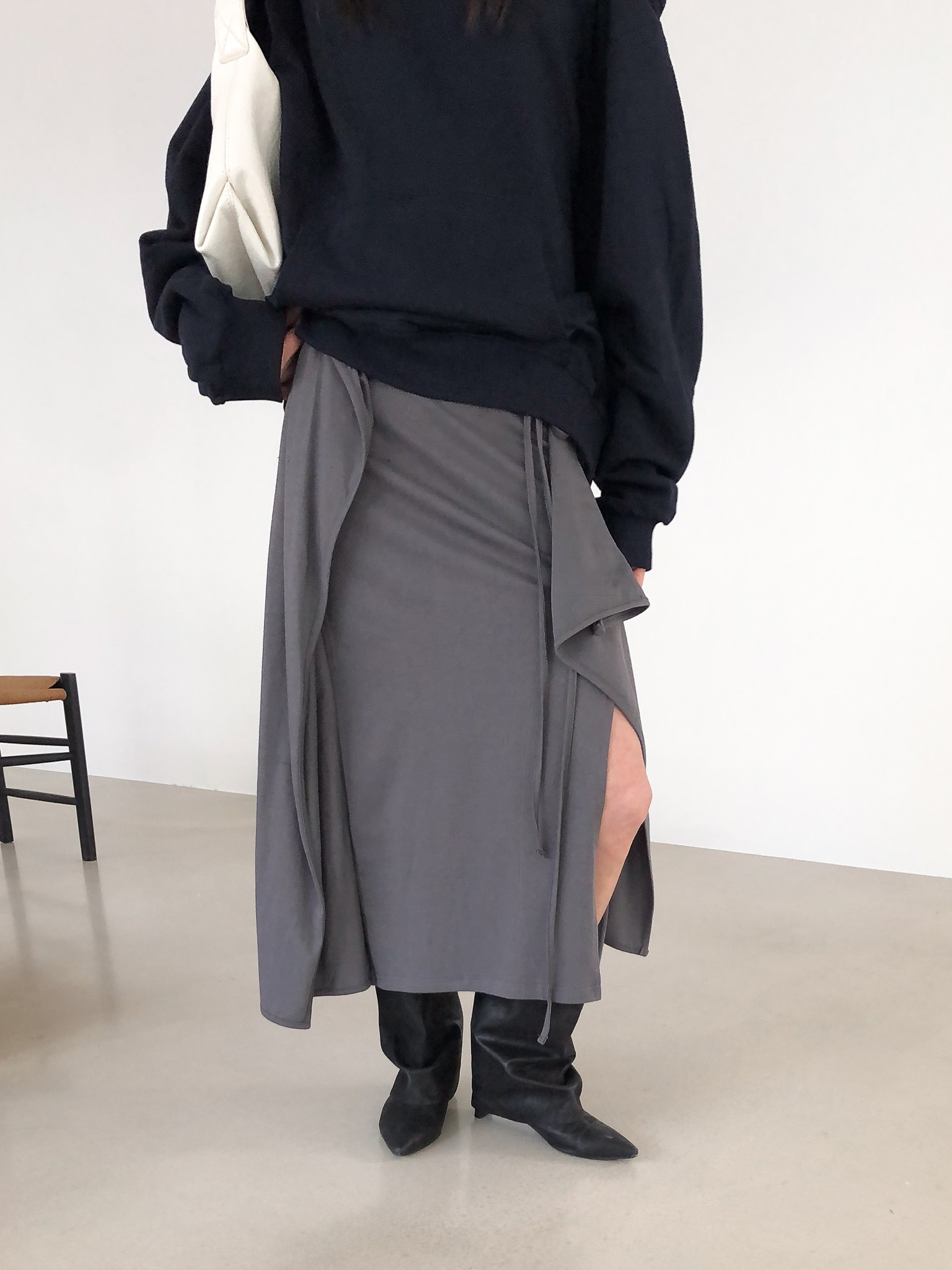 FOLDED WRAP SKIRT (2COLOR) 상세 이미지 5