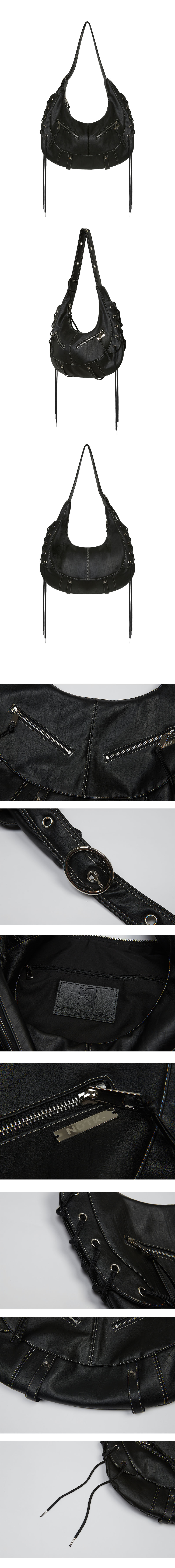 【NOTKNOWING】Halfmoon Moto Cross Bag ★韓国人気★ 追跡付 NOT KNOWING】HALFMOON MOTO CROSS BAG(NYLON) / 【ノットノー