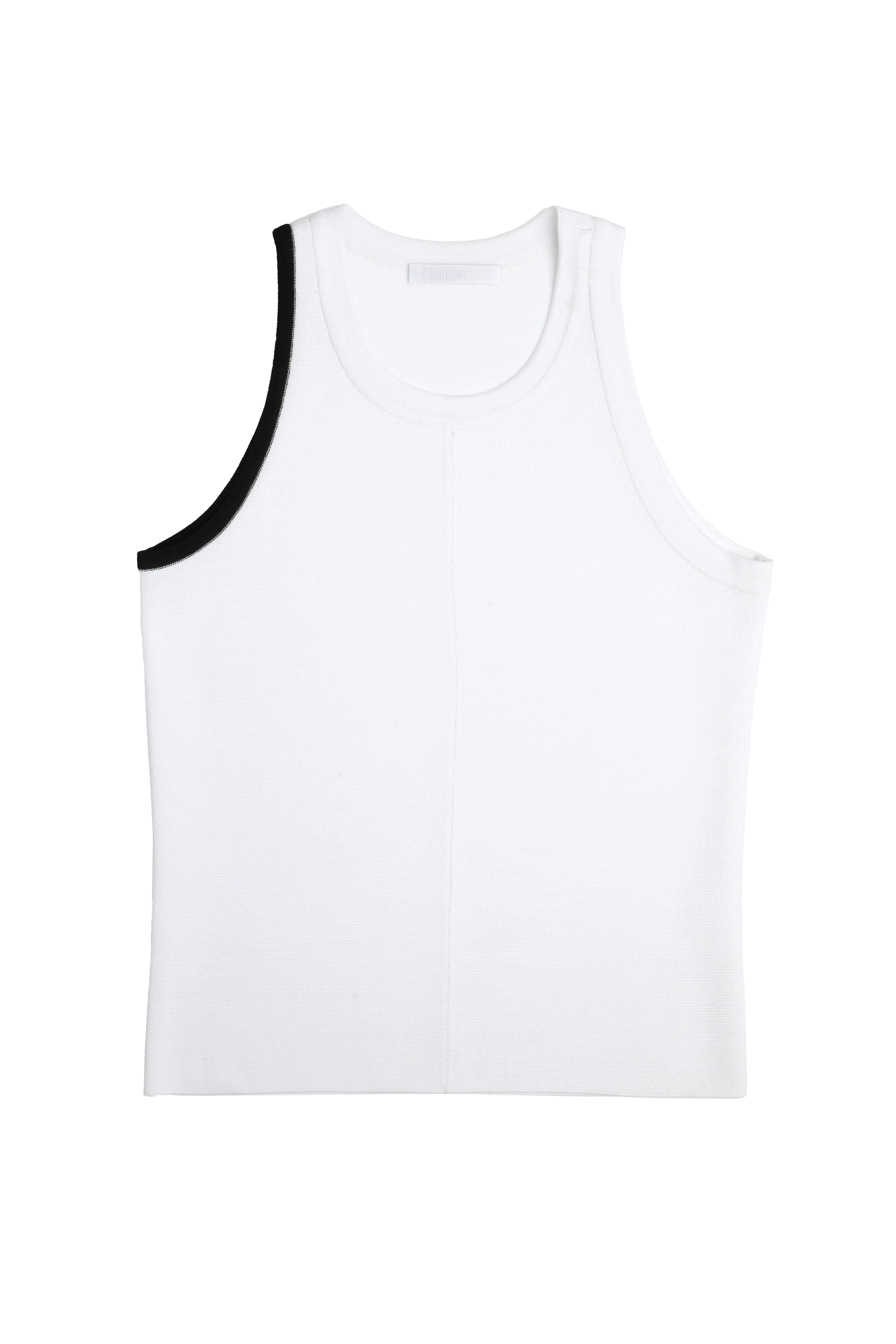 QUERY SLEEVELESS KNIT TOP WHITE