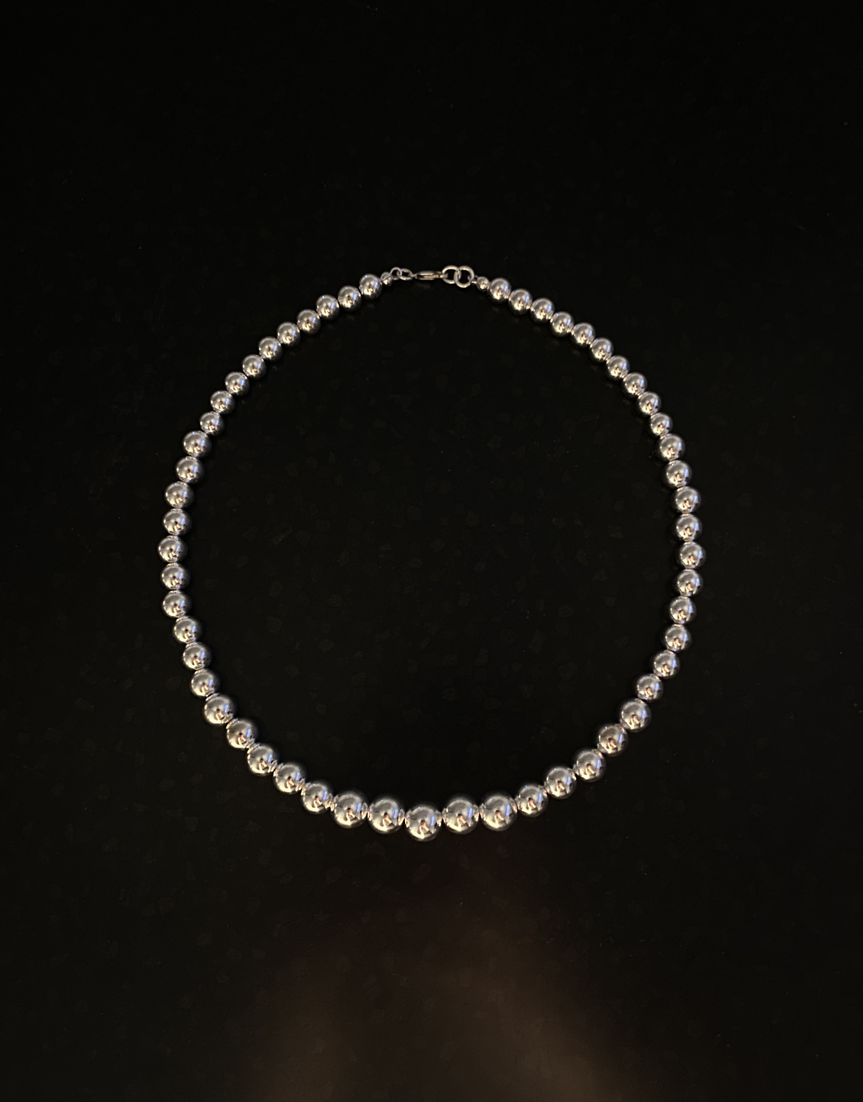 Silverball drop necklace