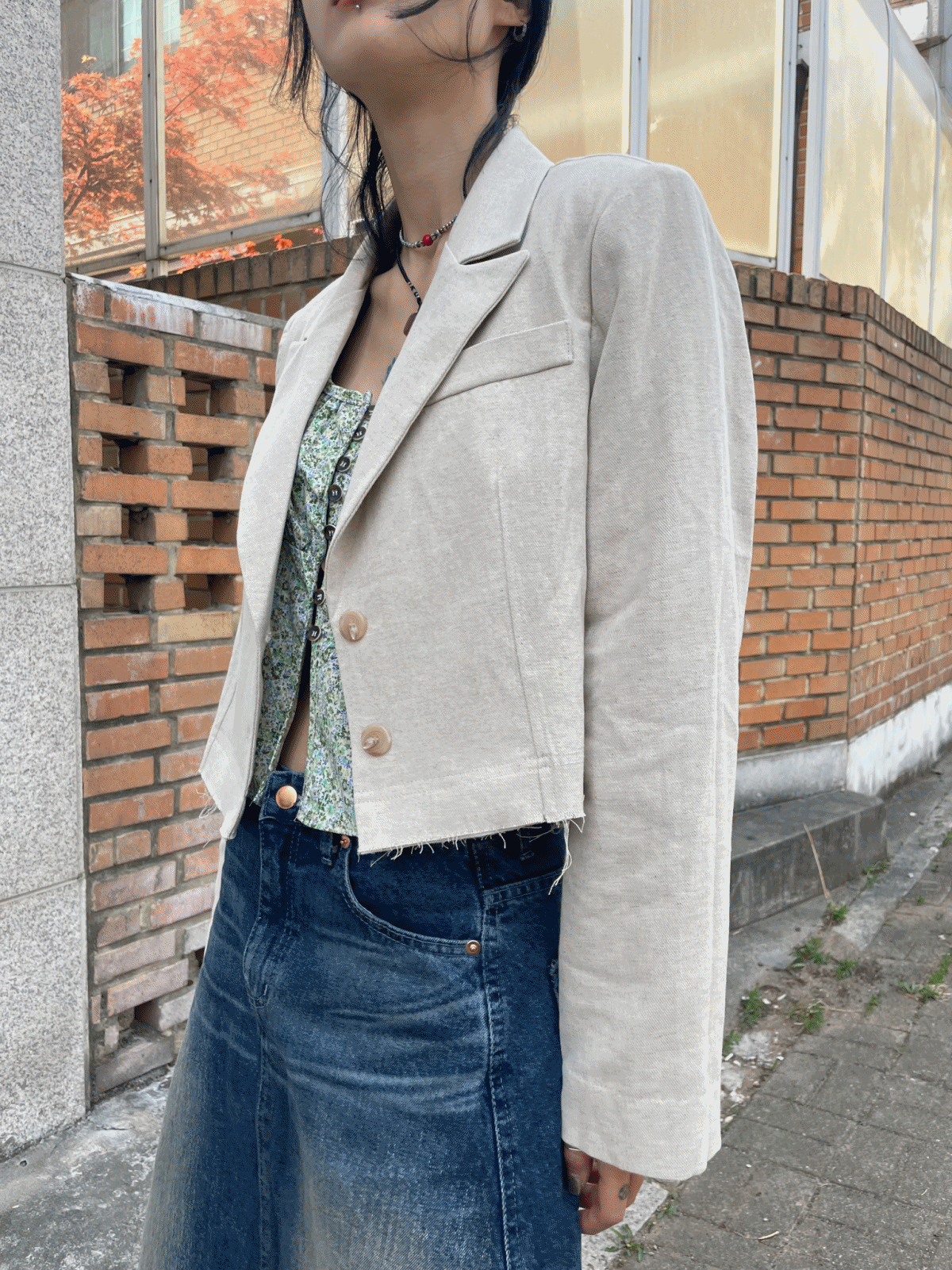 rough linen blazer