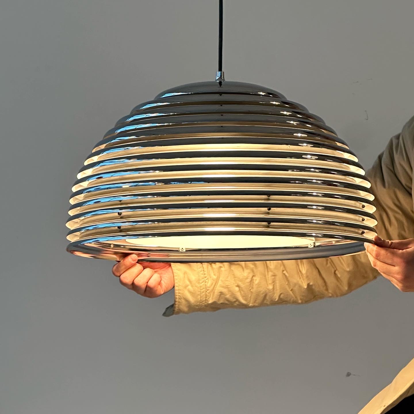 Rare Vintage Saturno Pendant Lamp By Kazuo Motozawa For Staff Leuchten S