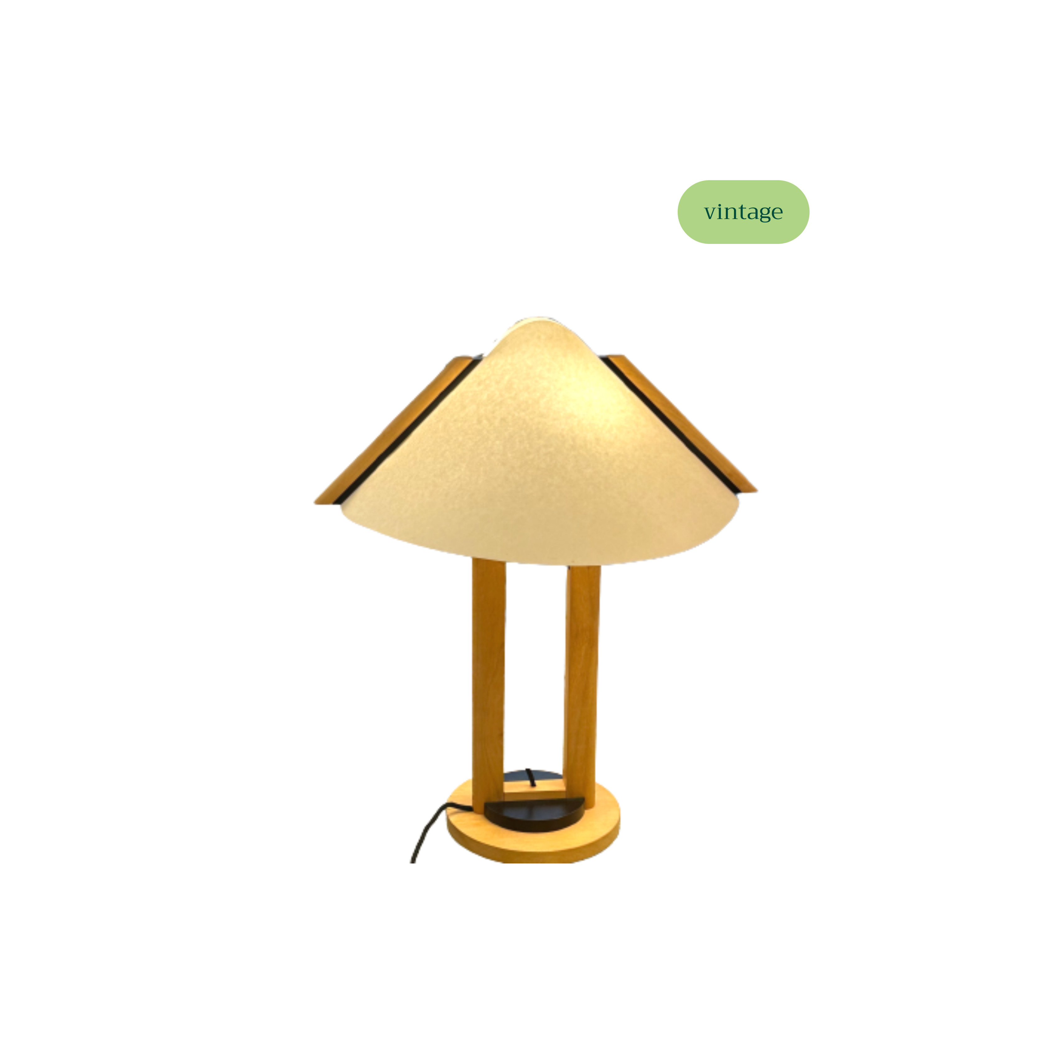 Vintage) “Model 7955”Danish teak wood Table Lamp designed by Mario Vivaldi for Domus.