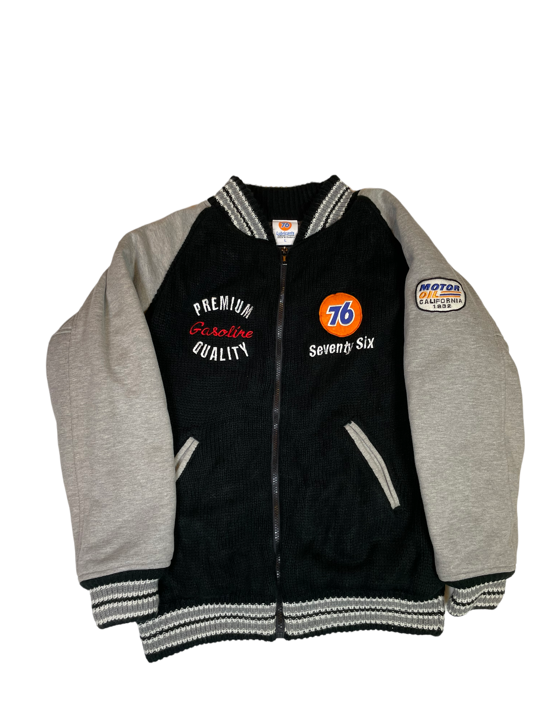 90~00's 76 Lubricant Knit wool Varsity Jacket [105]