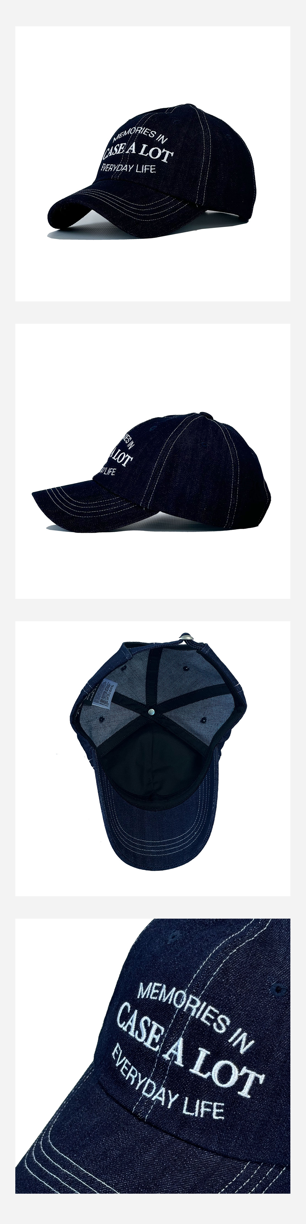 ★送料・関税込★CASE A LOT★Denim stitch ball cap★キャップ MUSINSA | CASE A LOT Denim stitch ball cap - indigo